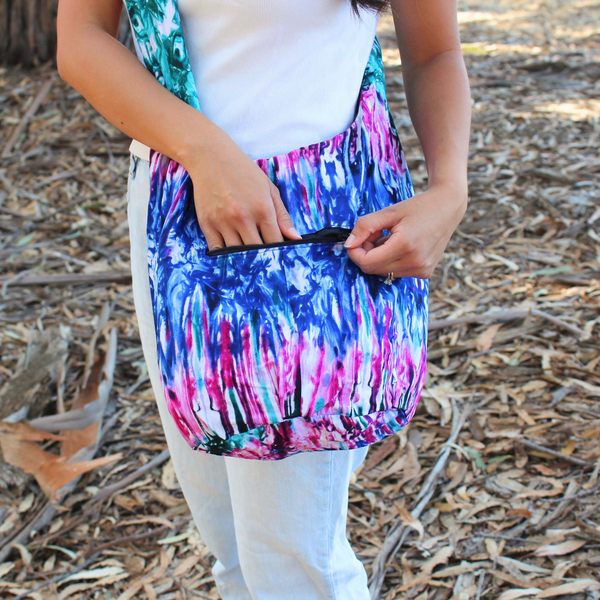 Sojourner Tote: Teal Rain