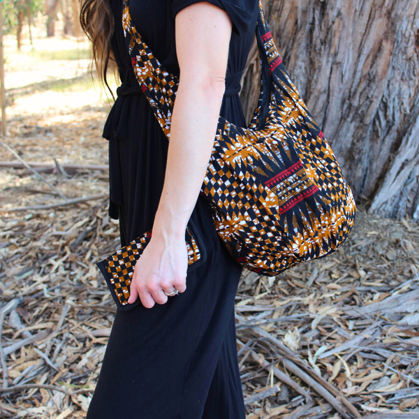 Sojourner Tote: Black & Gold
