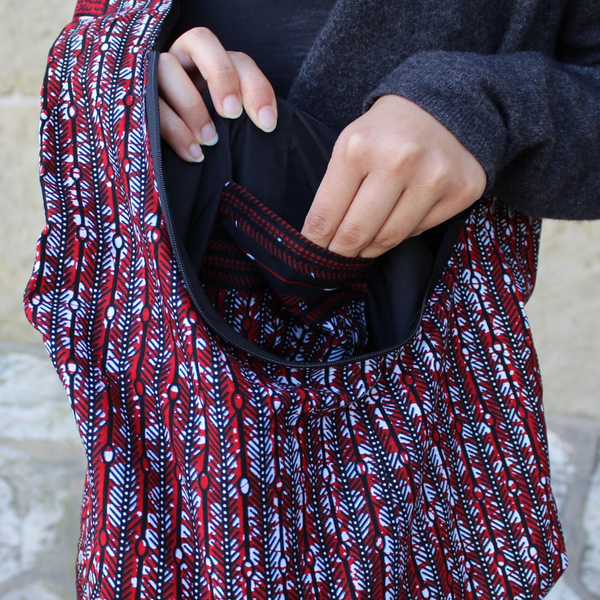 Sojourner Tote: Red Tribal